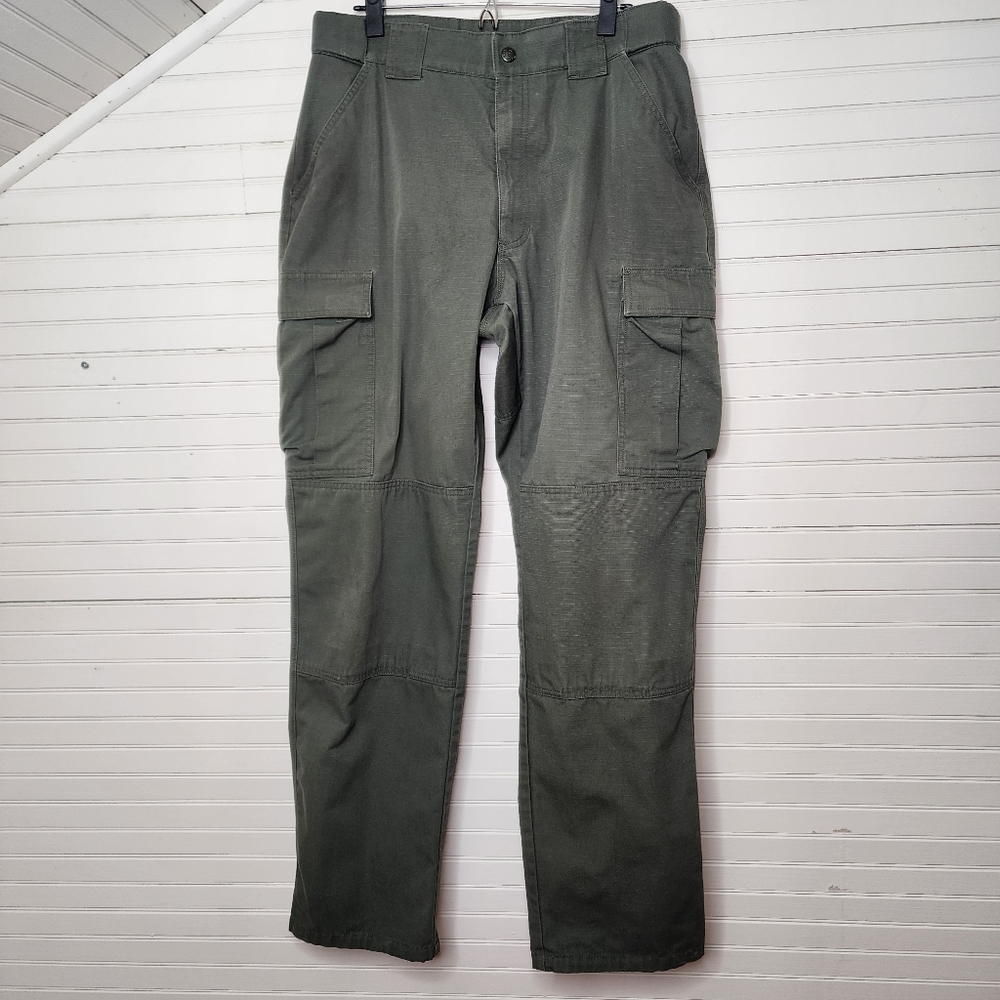 5.11 Tactical Cargo Pants Men’s Large Long Green Ripstop Utility
